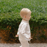 Long Linen Shirt - White