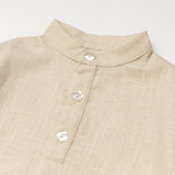 Long Linen Shirt - Beige