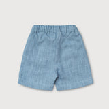 Short Linen Pants - Blue