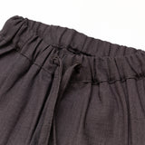 Short Linen Pants - Dark Brown