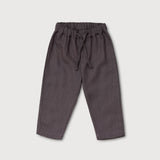 Long Linen Pants - Dark Brown