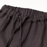 Long Linen Pants - Dark Brown