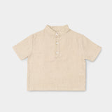 Short Linen Shirt - Beige