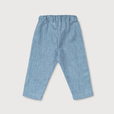 Long Linen Pants - Blue