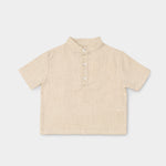 Short Linen Shirt - Beige SoLoveAble