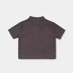 Short Linen Shirt - Dark Brown - SoLoveAble