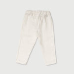 Lange Leinenhose Weiß - Rückenansicht