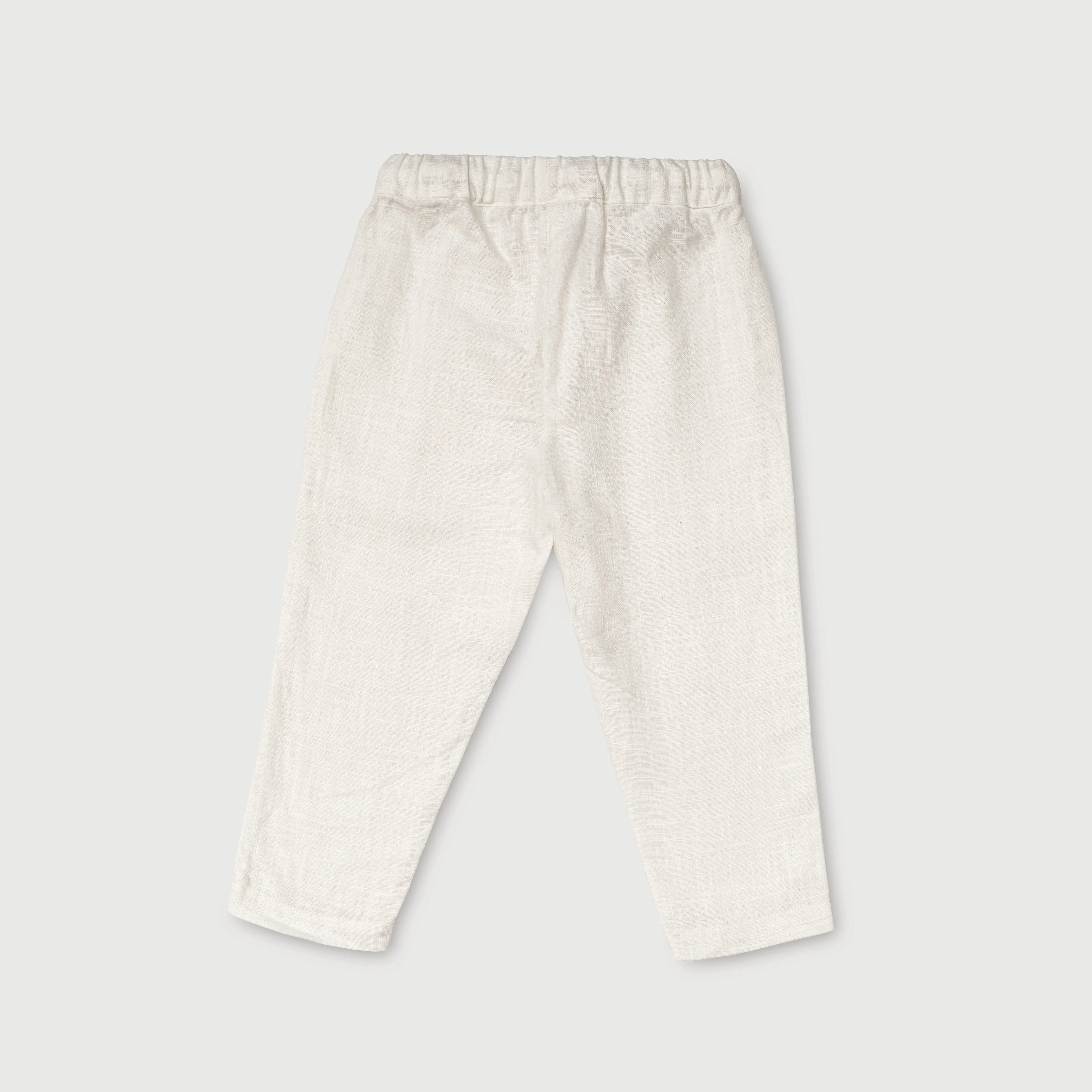 Lange Leinenhose Weiß - Rückenansicht