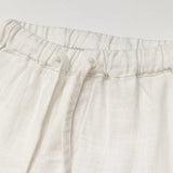 Lange Leinenhose Weiß - Detailaufnahme Bund