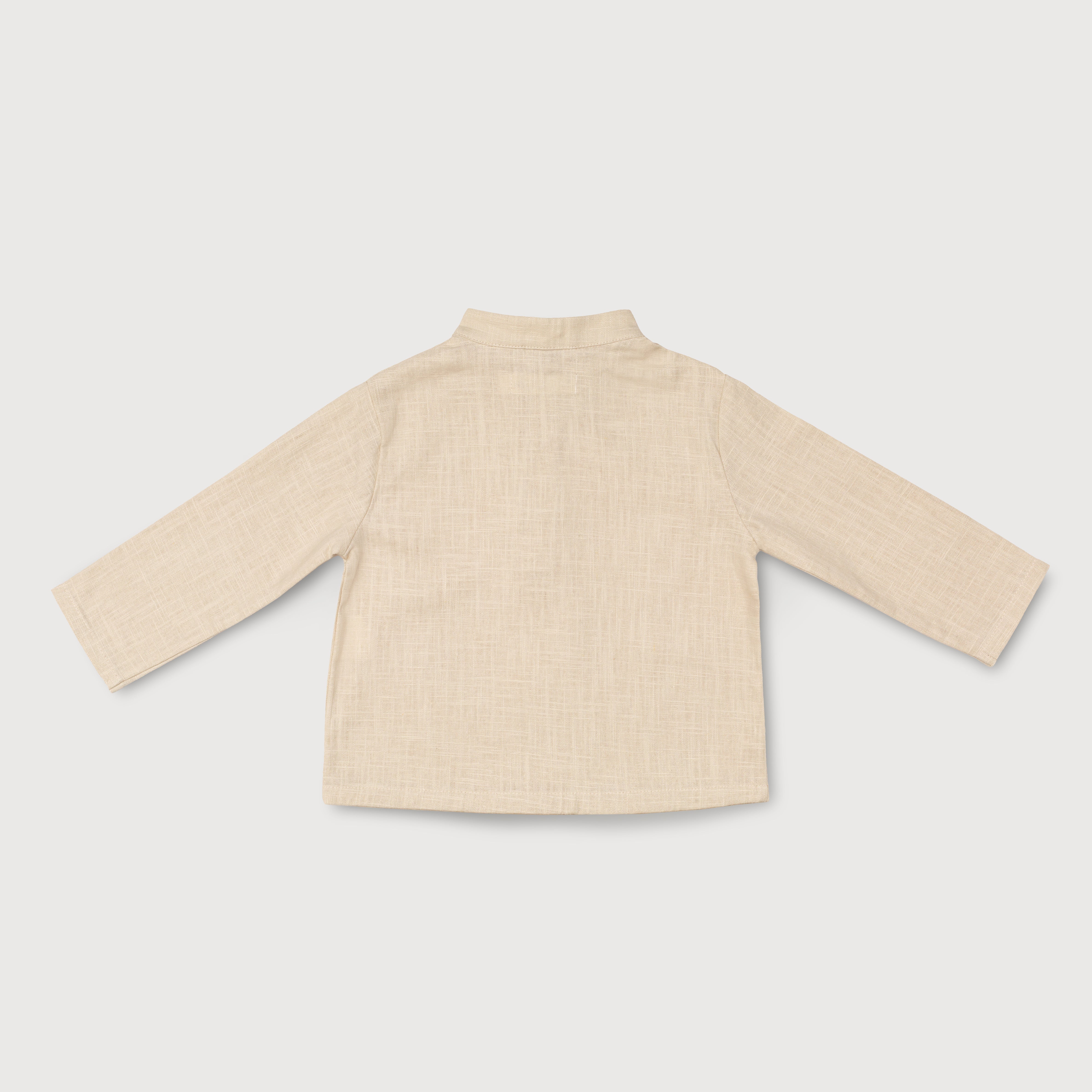 Long Linen Shirt - Beige - SoLoveAble