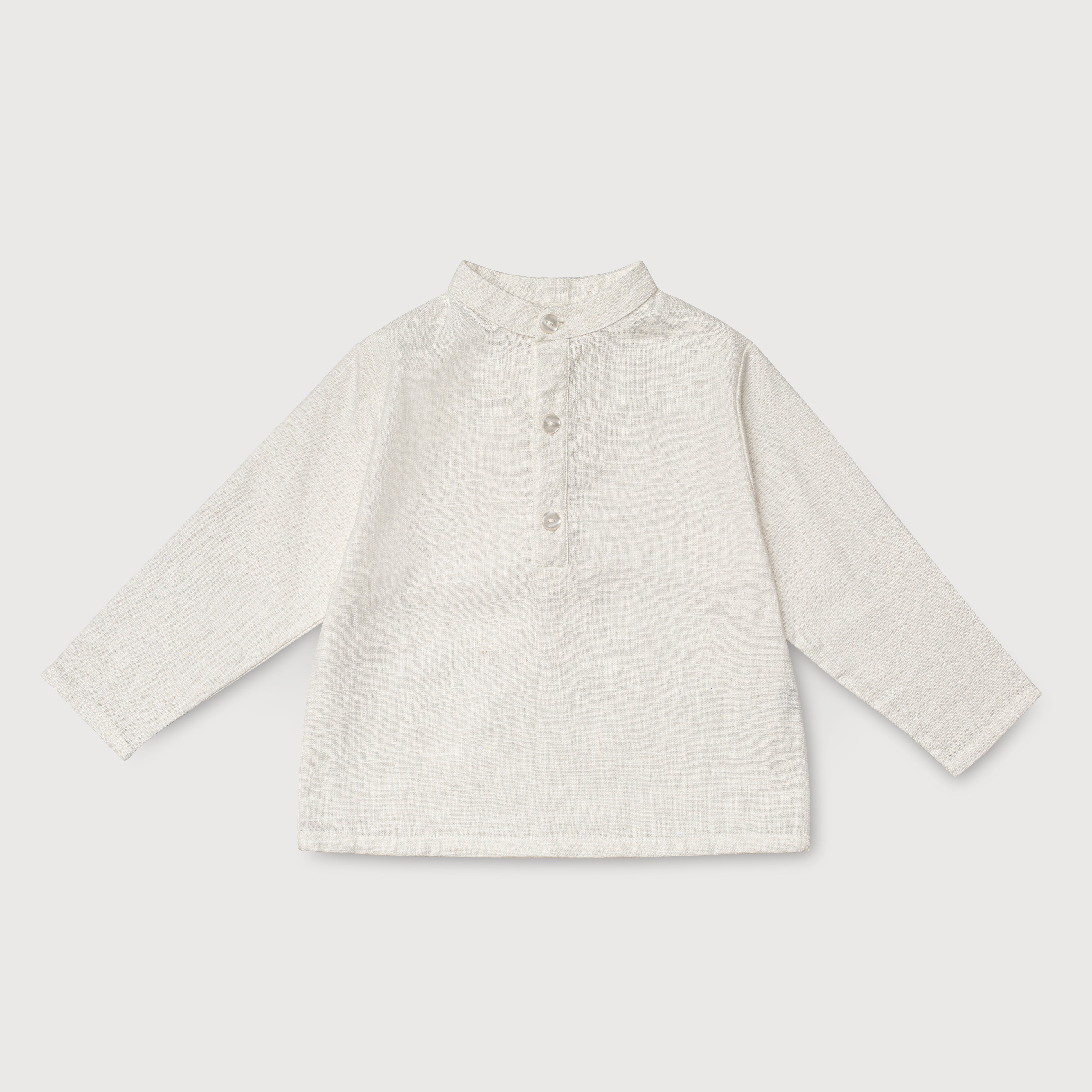 Long Linen Shirt - White - SoLoveAble