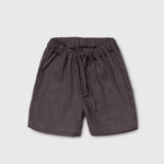 Short Linen Pants - Dark Brown - SoLoveAble