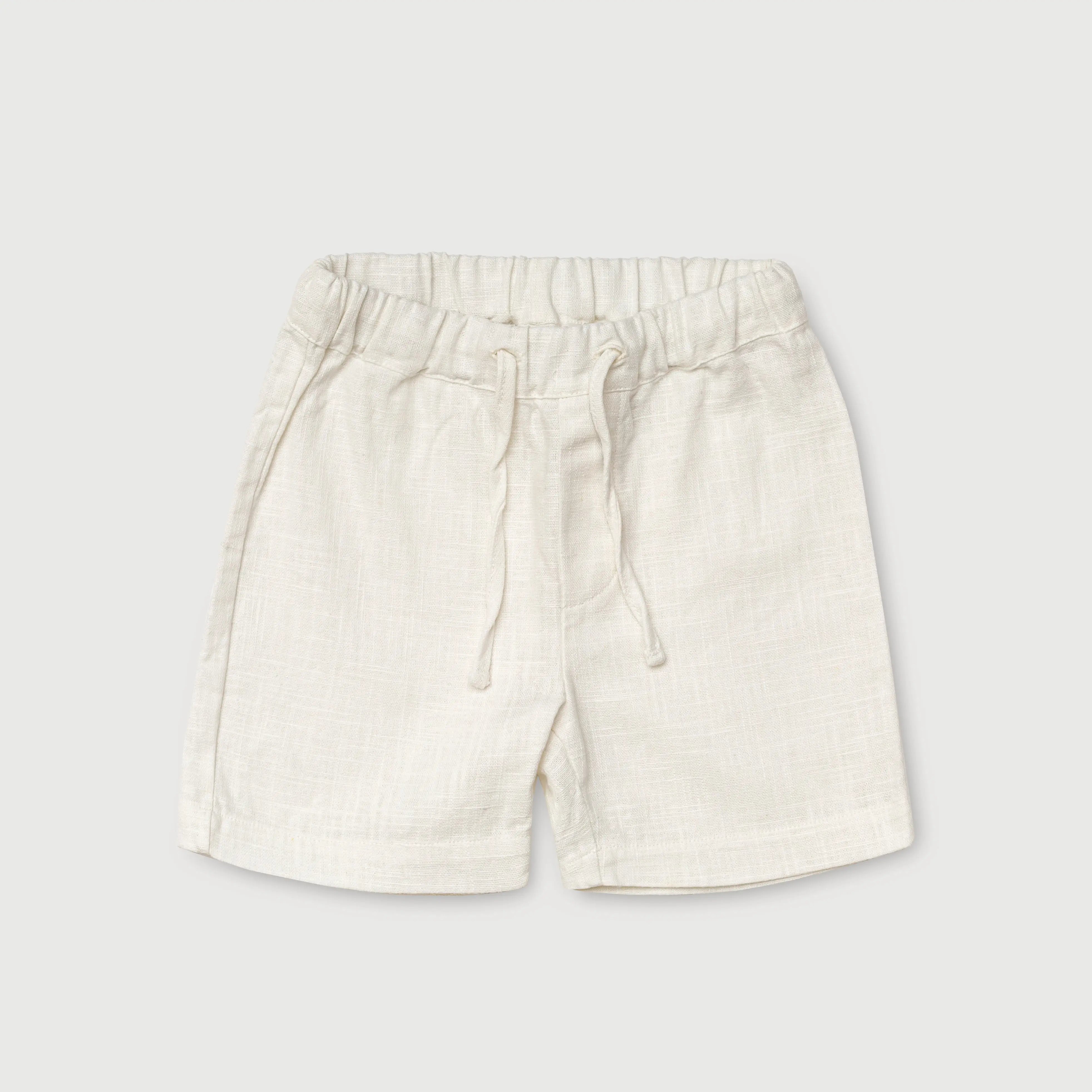 Short Linen Pants - White - SoLoveAble