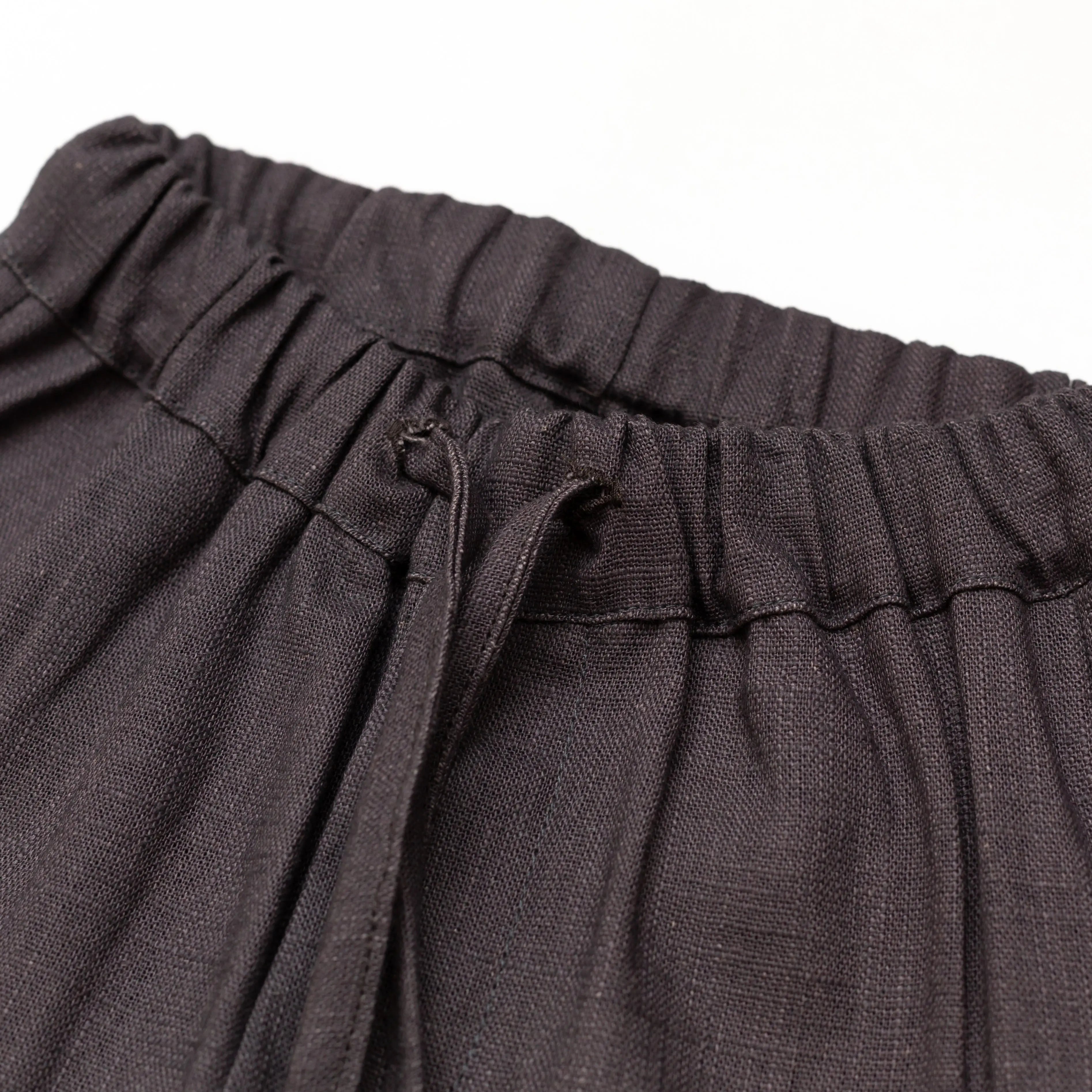 Short Linen Pants - Dark Brown - SoLoveAble