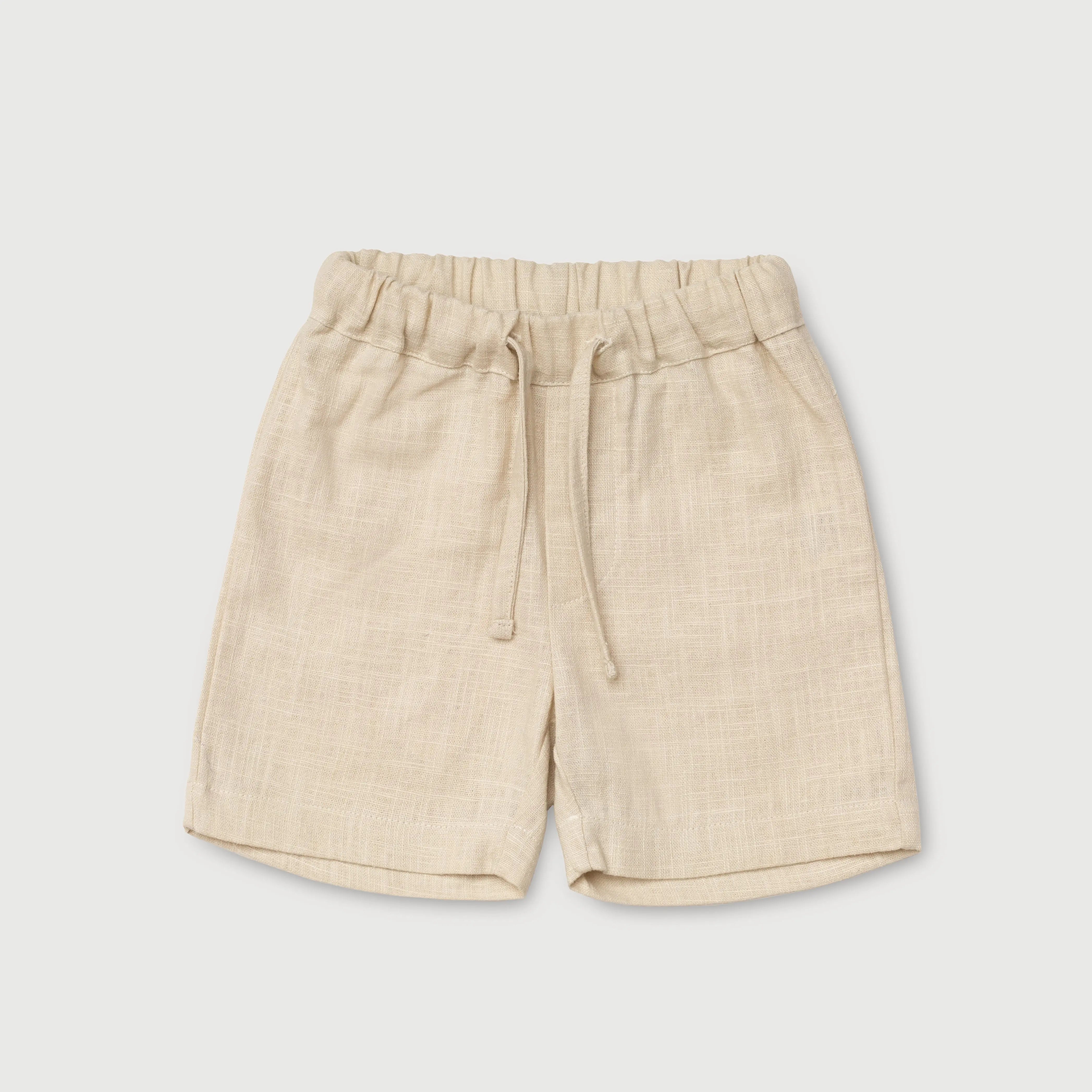 Short Linen Pants - Beige - SoLoveAble