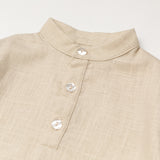 Long Linen Shirt - Beige - SoLoveAble