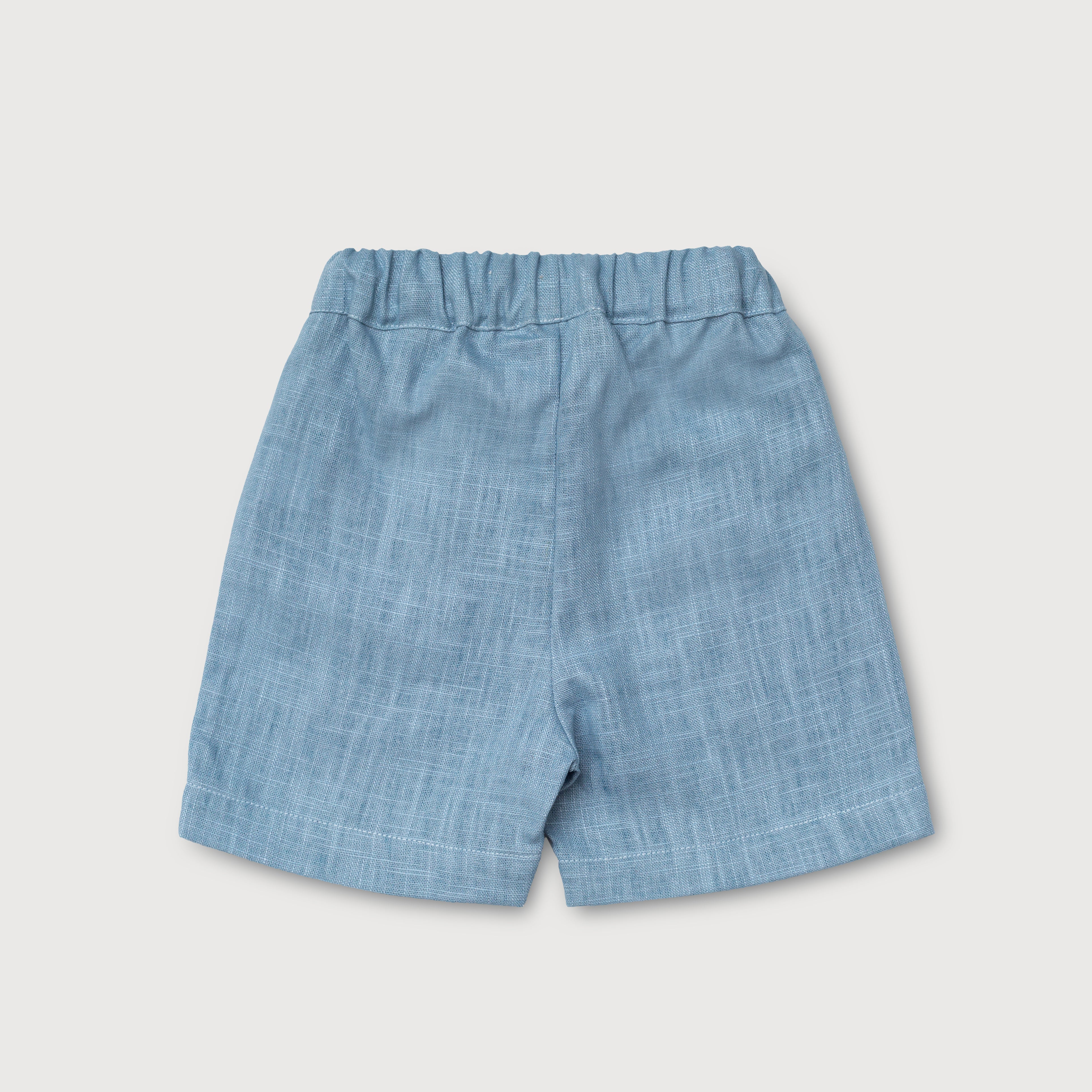 Short Linen Pants - Blue - SoLoveAble