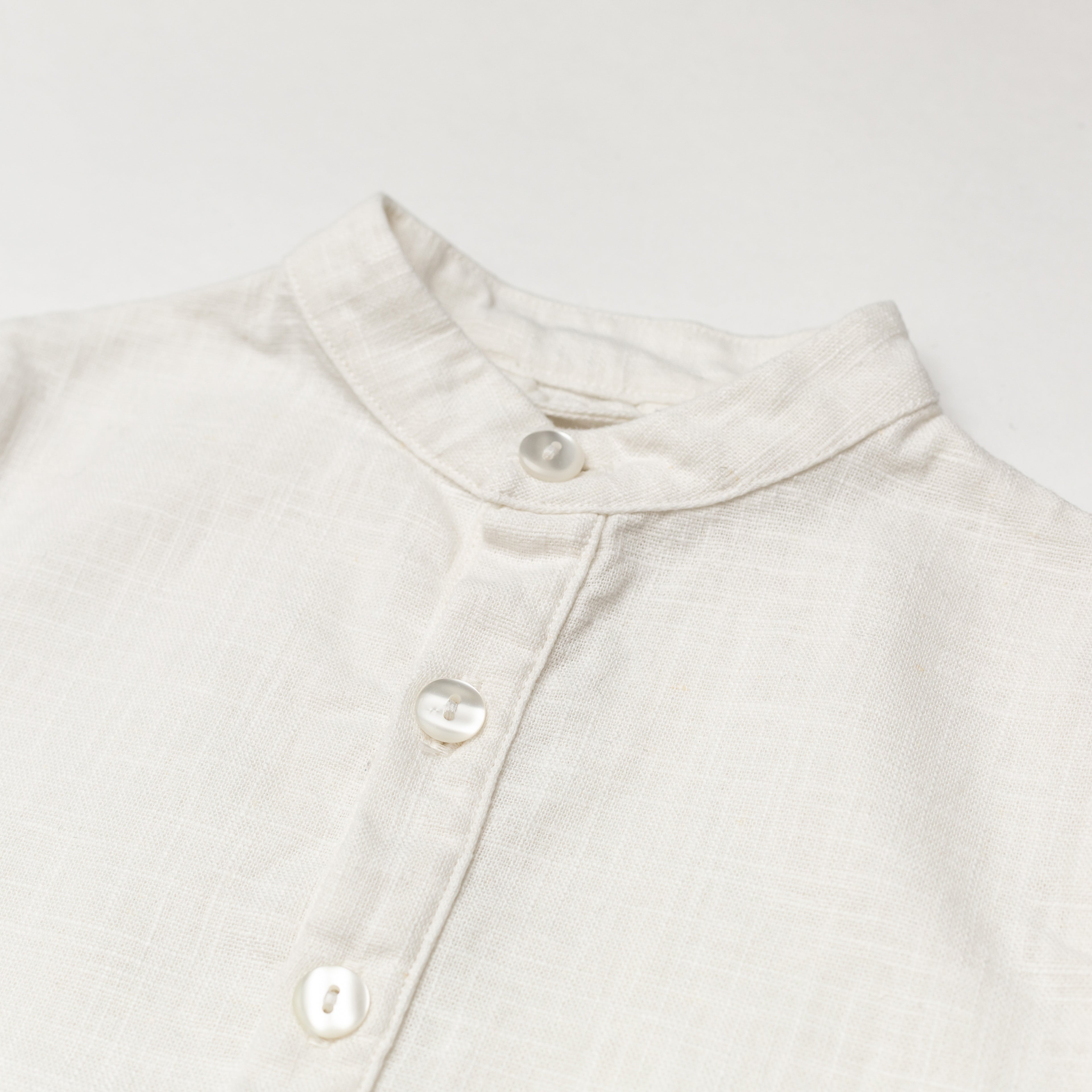 Short Linen Shirt - White SoLoveAble
