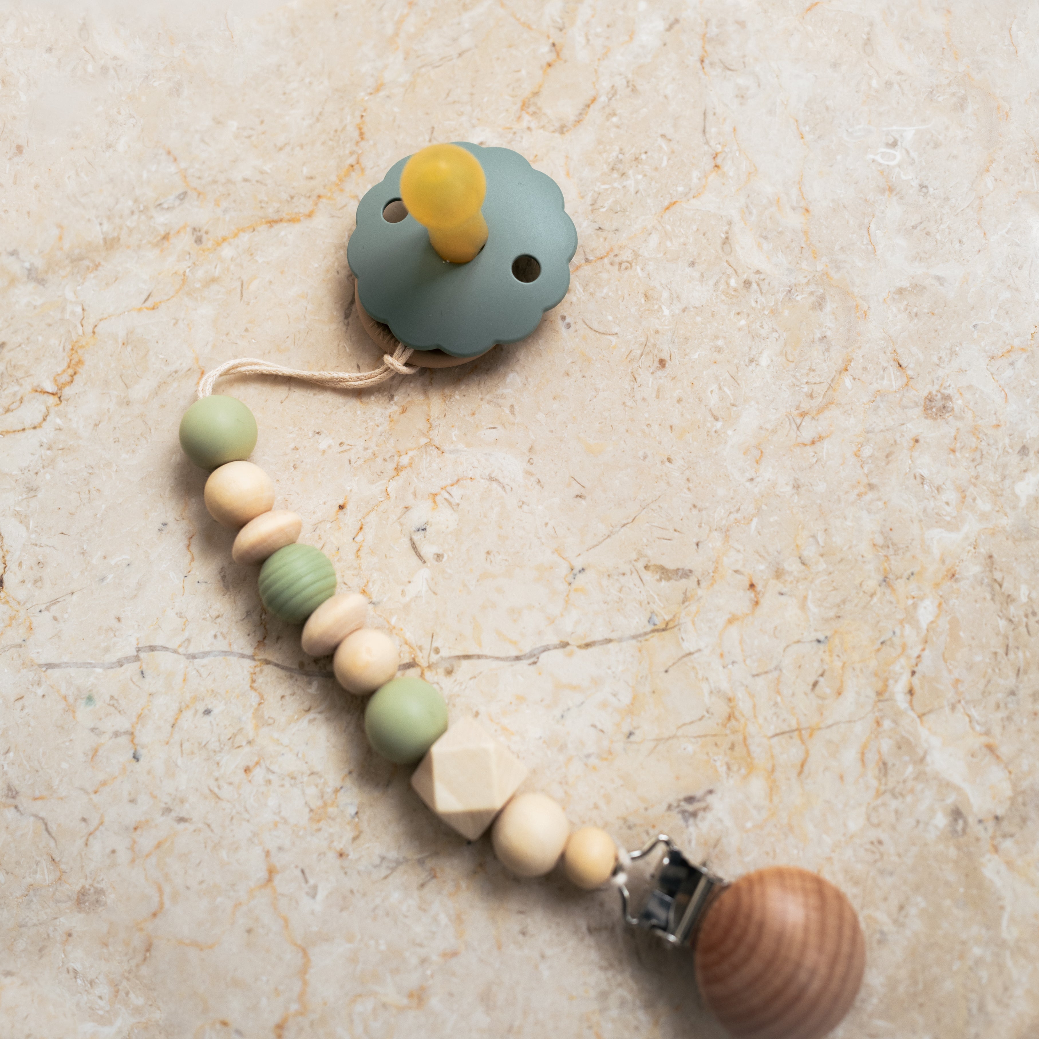 Silicone & Wood Pacifier Clip - SoLoveAble
