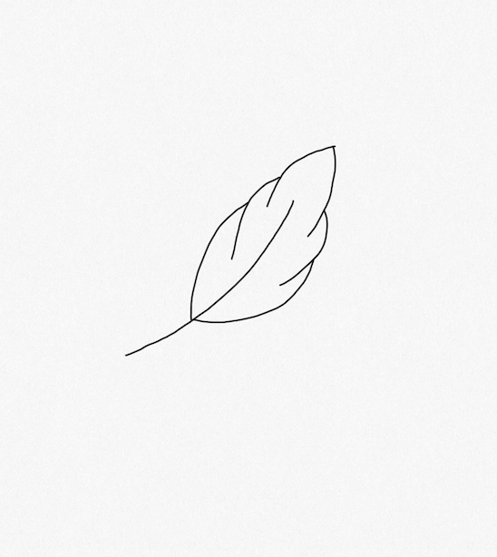 Minimalist leaf illustration representing natural and organic cotton materials by SoLoveAble.
