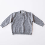 Baby cashmere sweater in heather grey, front view – SoLoveAble