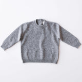 Baby cashmere sweater in heather grey, front view – SoLoveAble